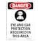 Signmission OSHA, Eye & Ear Protection, 14in X 10in Rigid Plastic, 10" W, 14" H, Portrait, OS-DS-P-1014-V-1218 OS-DS-P-1014-V-1218 - alternate 1